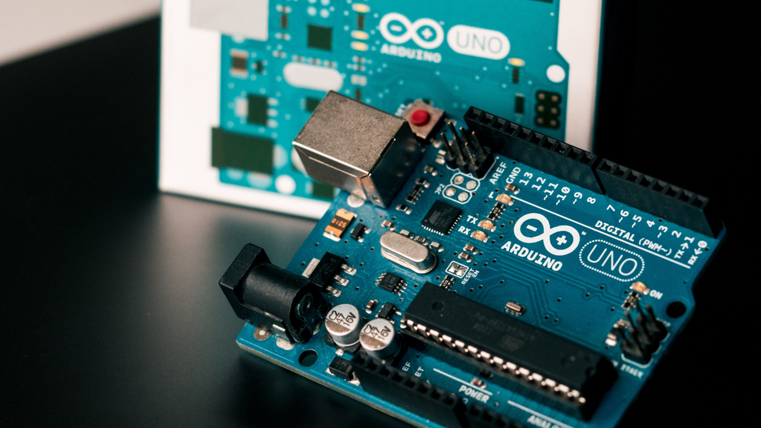 Close up of Arduino computer