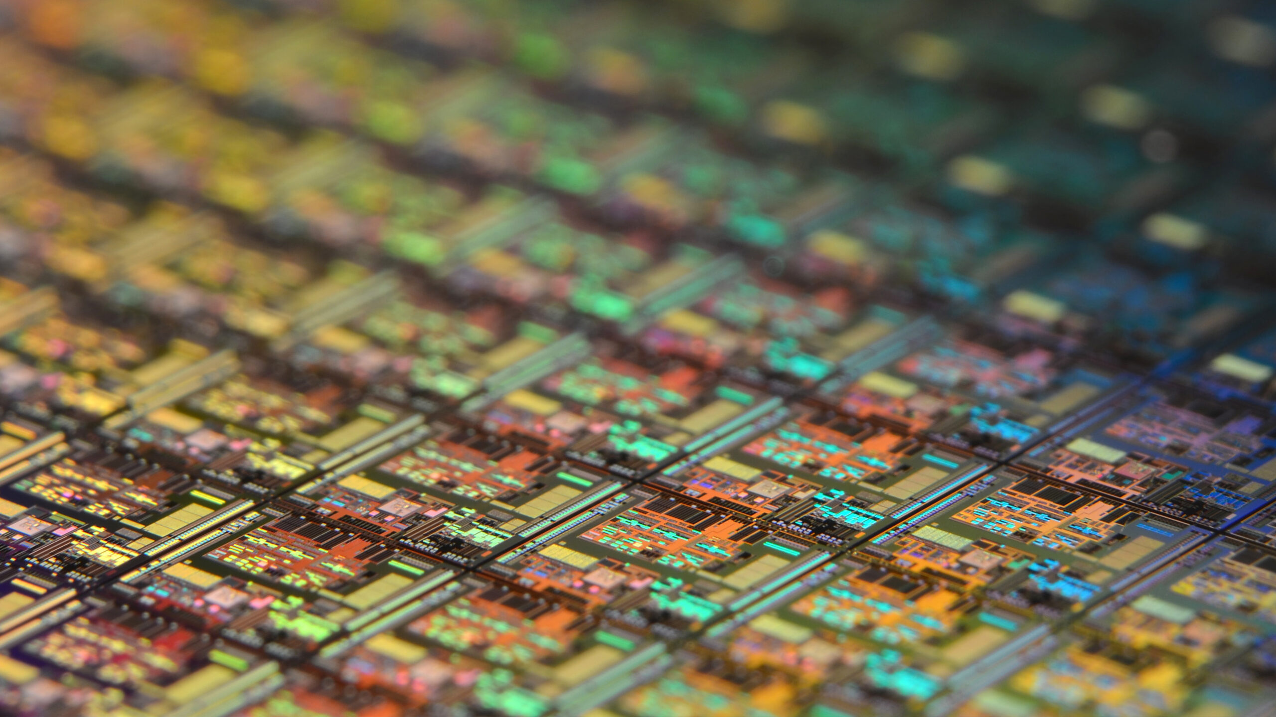 Closeup of microchips