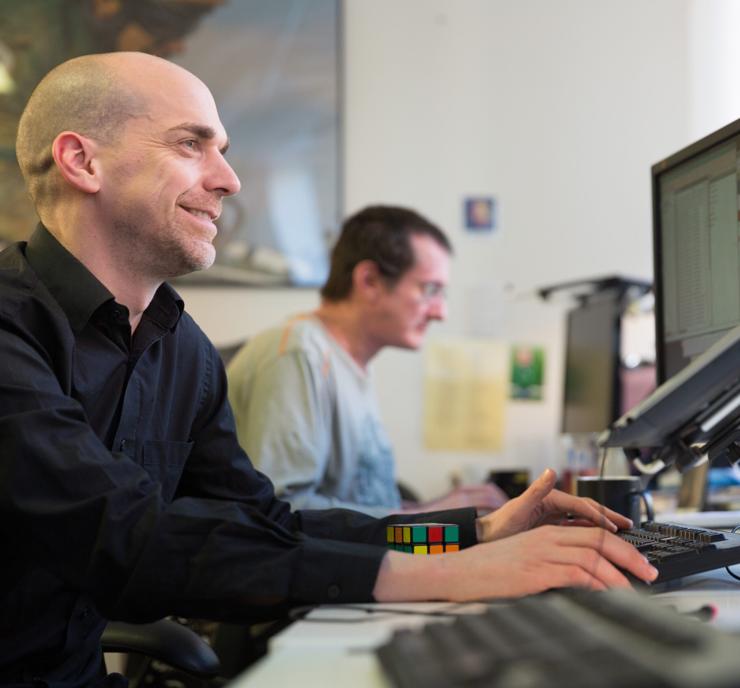 Person working at a computer