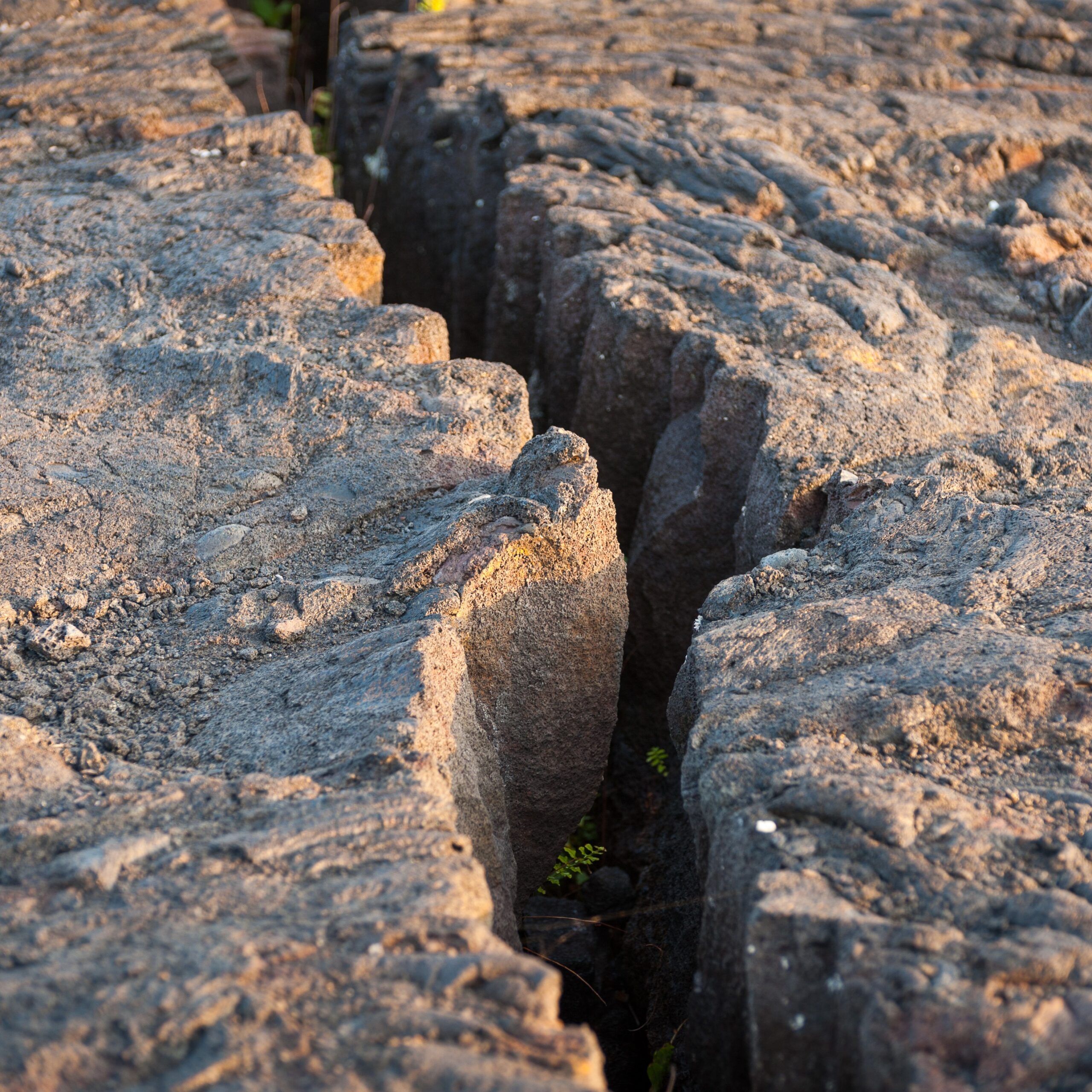 Crack in the ground