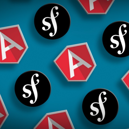 Symfony and Angular logo motif