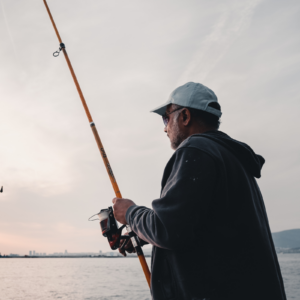 Man fishing with rod