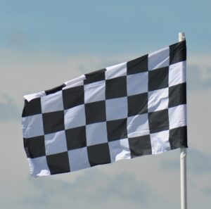 Chequered race flag